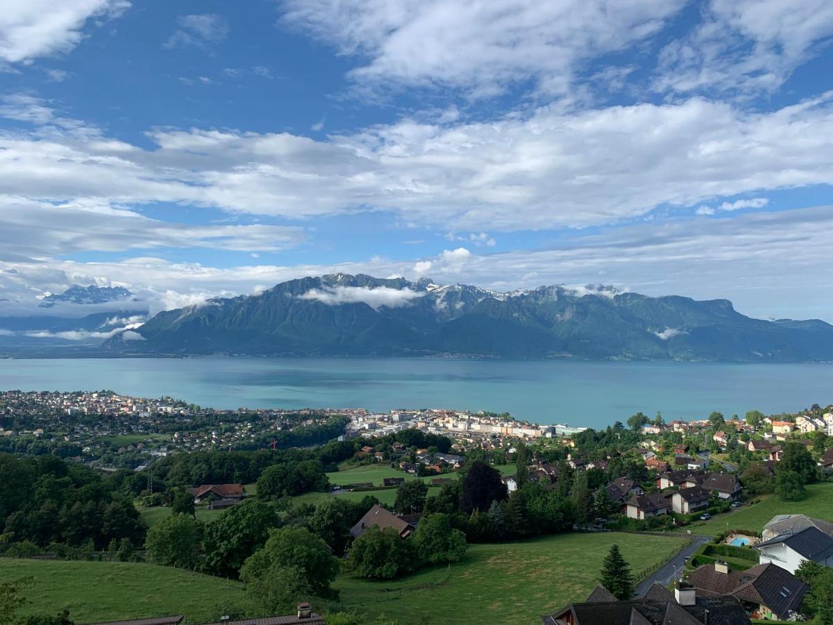 Appartement Moderne Avec Vue Panoramique A Jongny Proche De Montreux Exterior foto